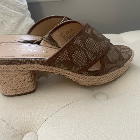 Coach Brown Sandals with Signature Design - Picture 2 of 7